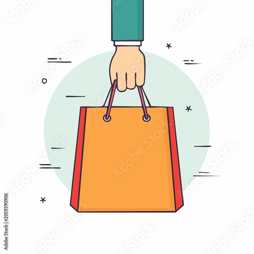 Hand Holding Shopping Bag