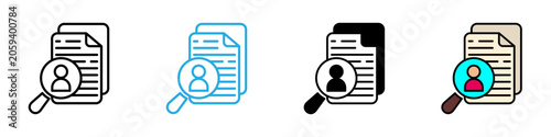 Foto Head hunting multi - style icon design concept