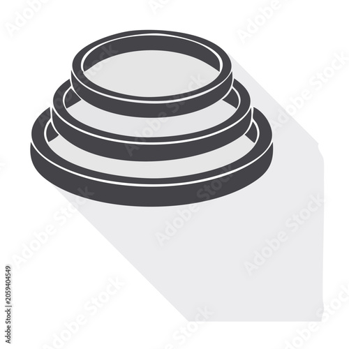 Minimalist Stacked Rings Icon