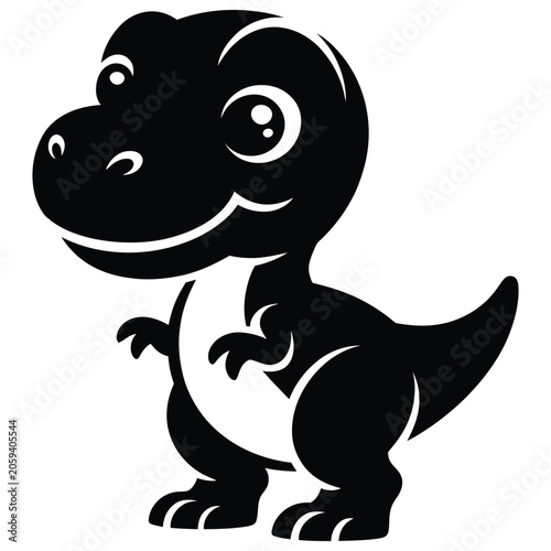 Cute Cartoon Green Baby Dinosaur Character Illustration with Funny Reptile Style and Wildlife Monster Design