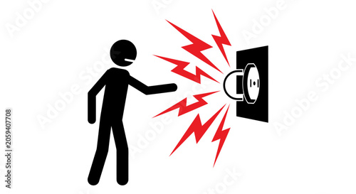 Foto Electrical Hazard Warning Icon