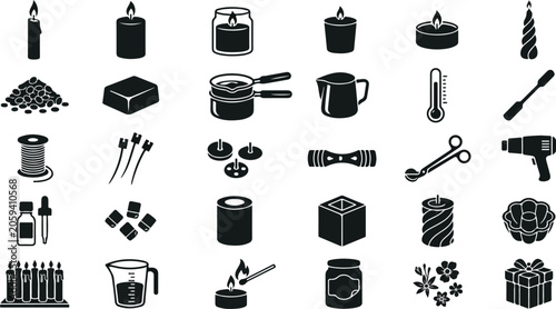 Photos Candle making supply kit and diy crafting accessories