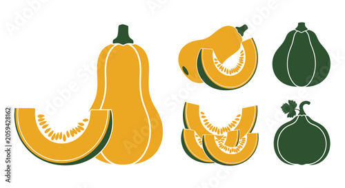 Foto Pumpkin and Squash Clipart Set