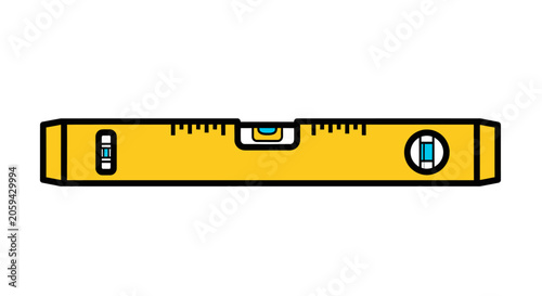 Canvas Print Yellow Ppirit Level Tool Instrument