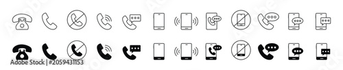 Fotografie Phone icon set