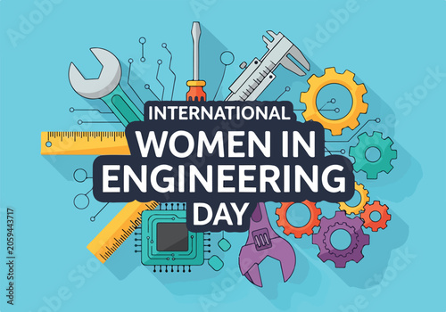 Slika na platnu International Women in Engineering Day graphic