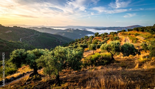 Olive grove landscape.