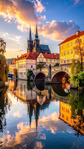 Olomouc Reflection Sunset.