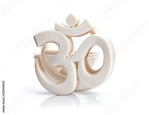Om Symbol on White. (1)