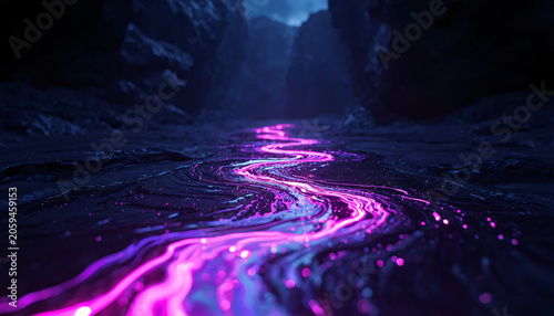 AI Dark Pool Liquidity Network with Depth Perspective, Invisible Trading Flow, Institutional Finance System Visualization