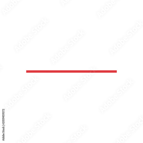 A thin horizontal red line centered on a clean white background, representing a simple divider or a minimalist underline