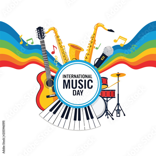 Canvastavla Vibrant musical instruments celebrate International Music Day (1)