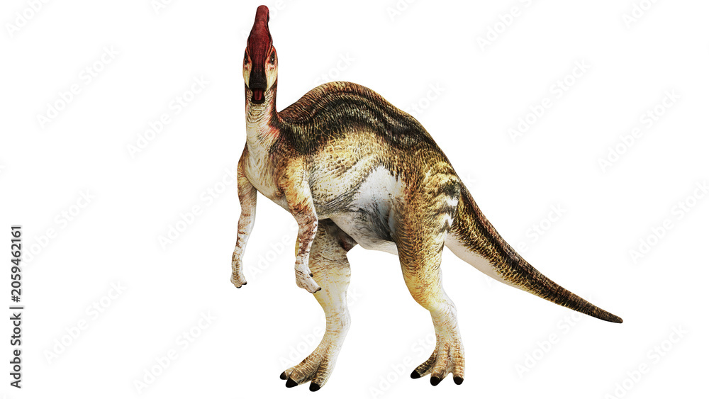 Fototapeta premium Realistic dinosaur model with vivid colors.
