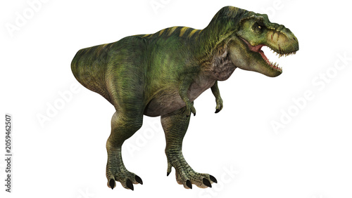 Fotografie Realistic depiction of a Tyrannosaurus rex.