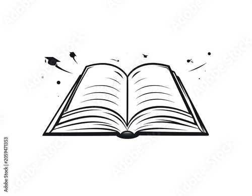 Open Book with Caps.