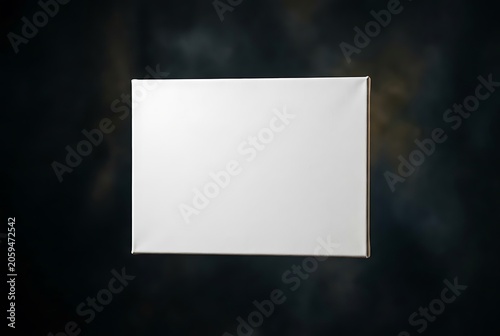 Blank white canvas mockup on a dark textured background
