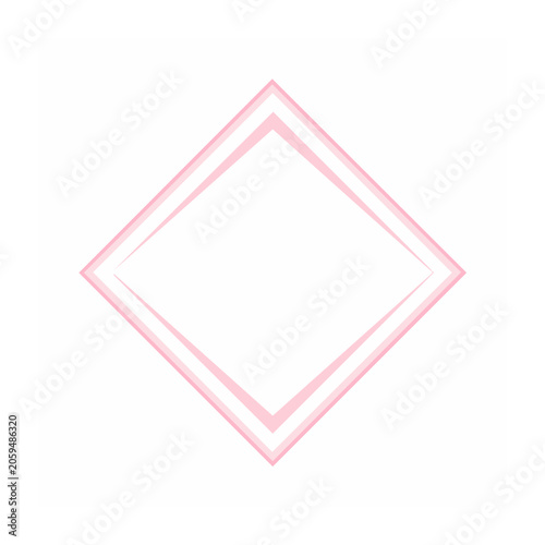 Pink geometric diamond vector shape