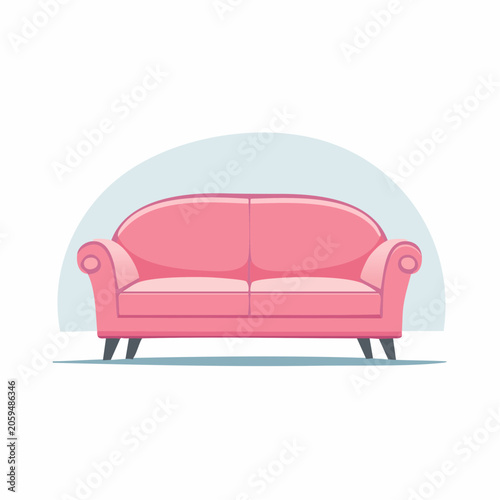 Pink Sofa Illustration