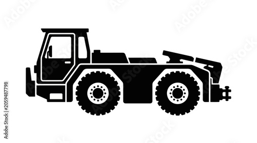 Tow Tractor Vector Illustration