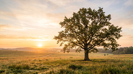 Juneteenth Freedom Tree Sunrise for Emancipation Day Hope and New Beginnings Background