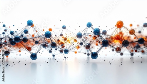 Clean Network Structure on White Background