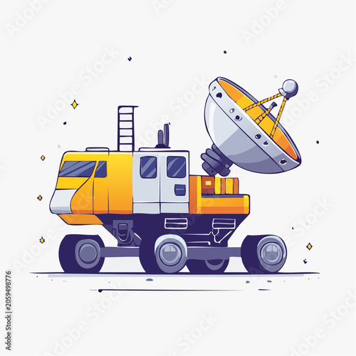 Cartoon Rover with Satellite Dish