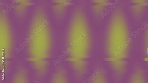 Abstract zigzag pattern with blurred green and purple horizontal stripes blurred motion effect