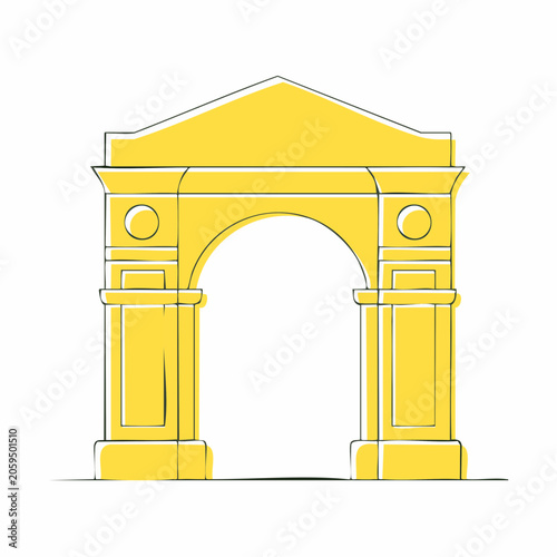 Yellow Archway Illustration