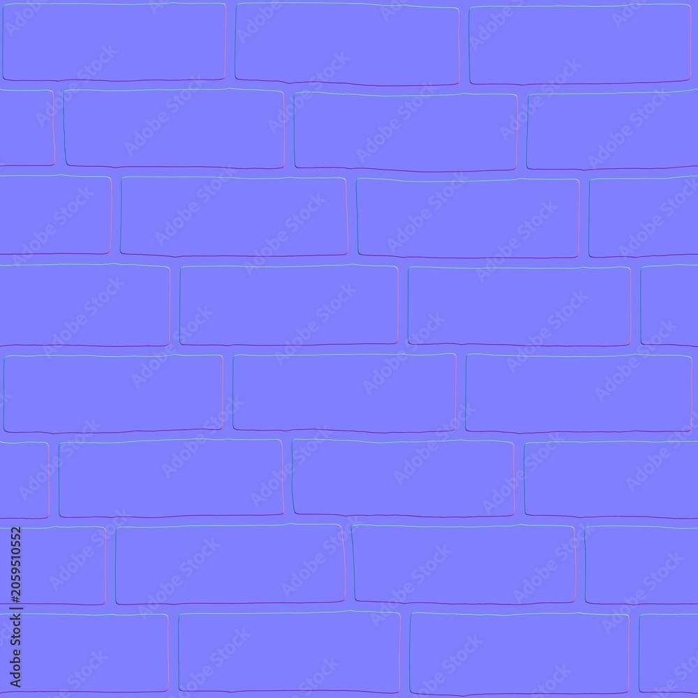 Obraz premium Fine Line Brick Layout Normal Map Surface