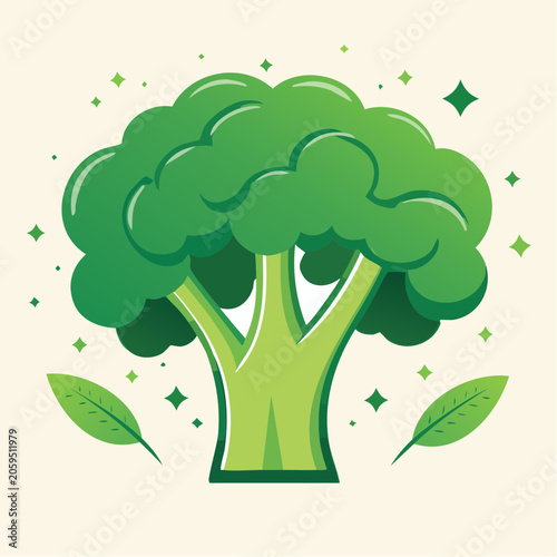 Stylized Broccoli Illustration