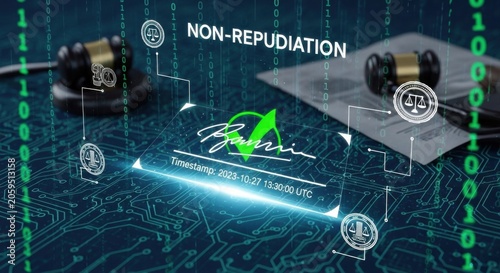 Conceptual digital representation of non repudiation in secure legal electronic transactions