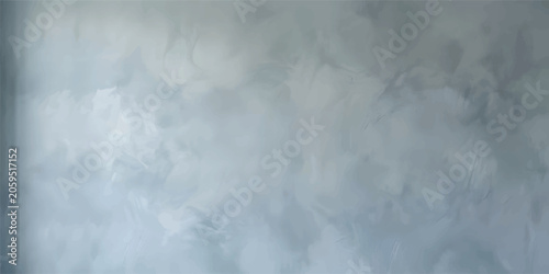 Bild auf Leinwand Textured plaster wall with subtle blue and gray hues, creating a soft, mottled e