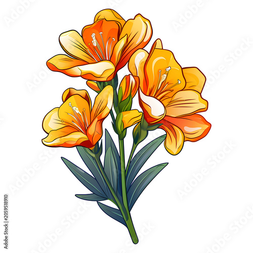 Freesia flower isolated