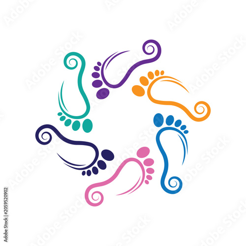 foot ilustration Logo vector Template