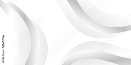 Cuadro en lienzo White simple gradient abstract curve pattern on gray background art simple abstr