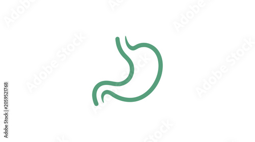 Bild auf Leinwand Human stomach icon representing digestive health and anatomy