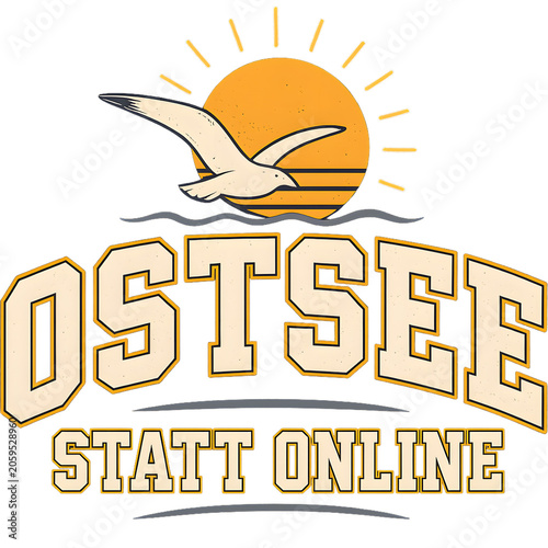 Retro typography design featuring the German phrase 