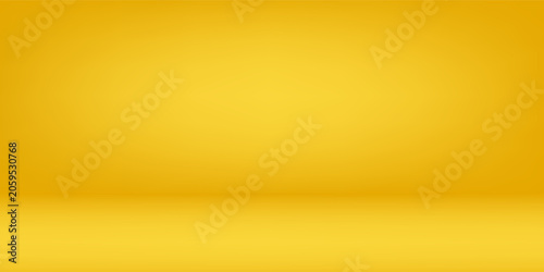 Abstract studio backgrounds. yellow walls for photography space vector simple set with bright gradient spotlight modern art simple design
