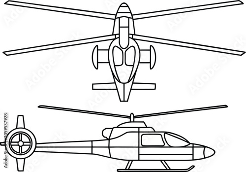 Tableau sur toile Realistic Army Helicopter Illustration
