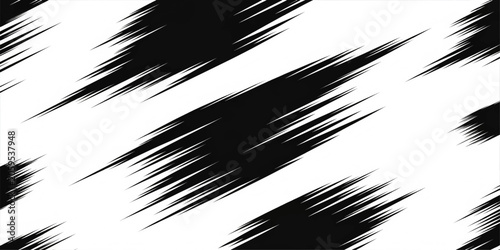 Schilderij op canvas Abstract grunge vector background with ink splashes and feather bird silhouette