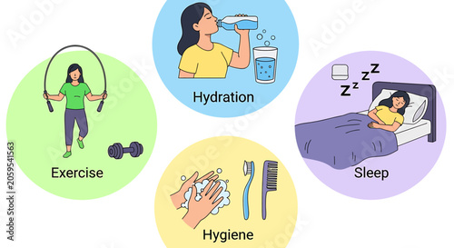 Essential daily habits for a healthy and balanced lifestyle.