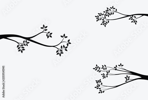 tree branch vector ilustration design template, vector illustration