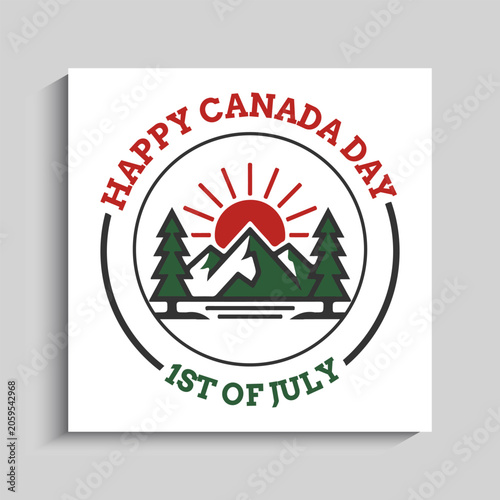 Happy Canada Day social media Instagram post banner template