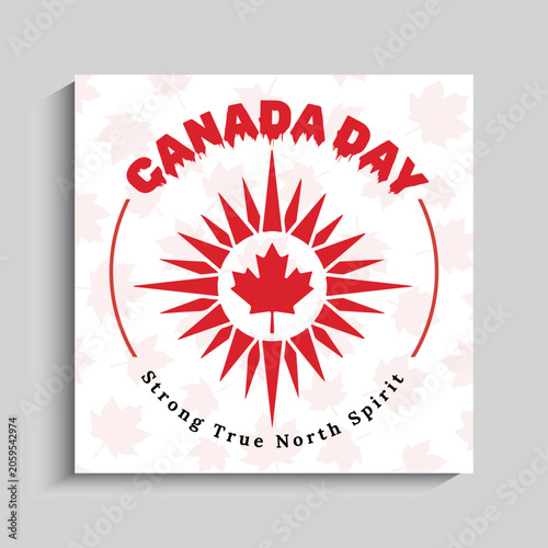 Happy Canada Day social media Instagram post banner template