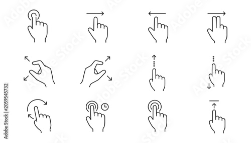 Touch Gestures Icons