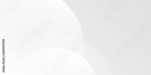 Fotografie Absract white glowing geometric lines on gray background simple design art illus