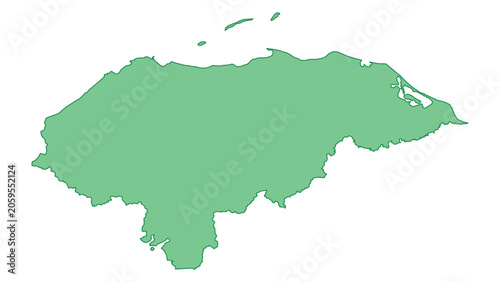 Honduras outline green