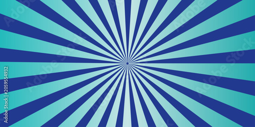 Photos An abstract optical illusion with radiating lines in varying shades of blue, creating a hypnotic sunburst effect that draws the viewer into its center