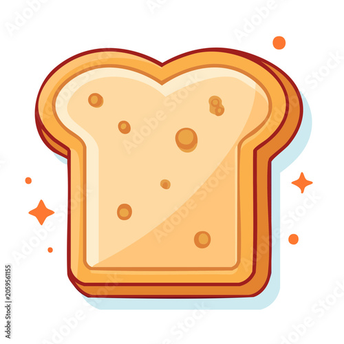 Flat design toaster icon isolated on transparent background