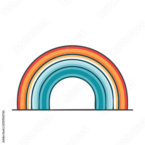 Rainbow arch vector graphic